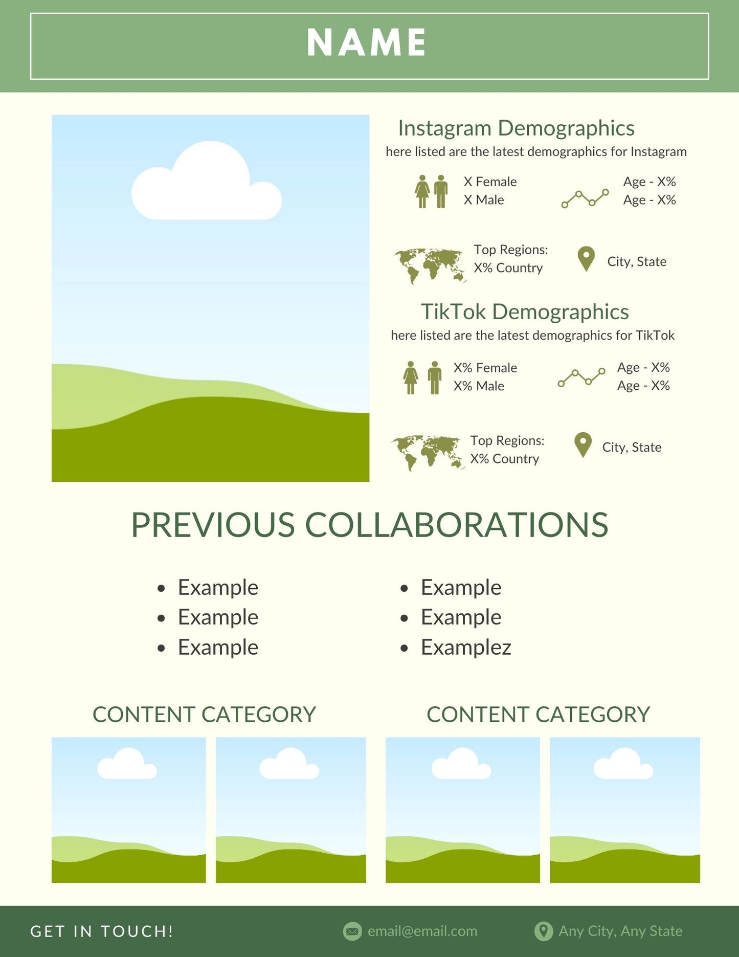 Citrus Media Kit Template for Influencers (Canva Editable)