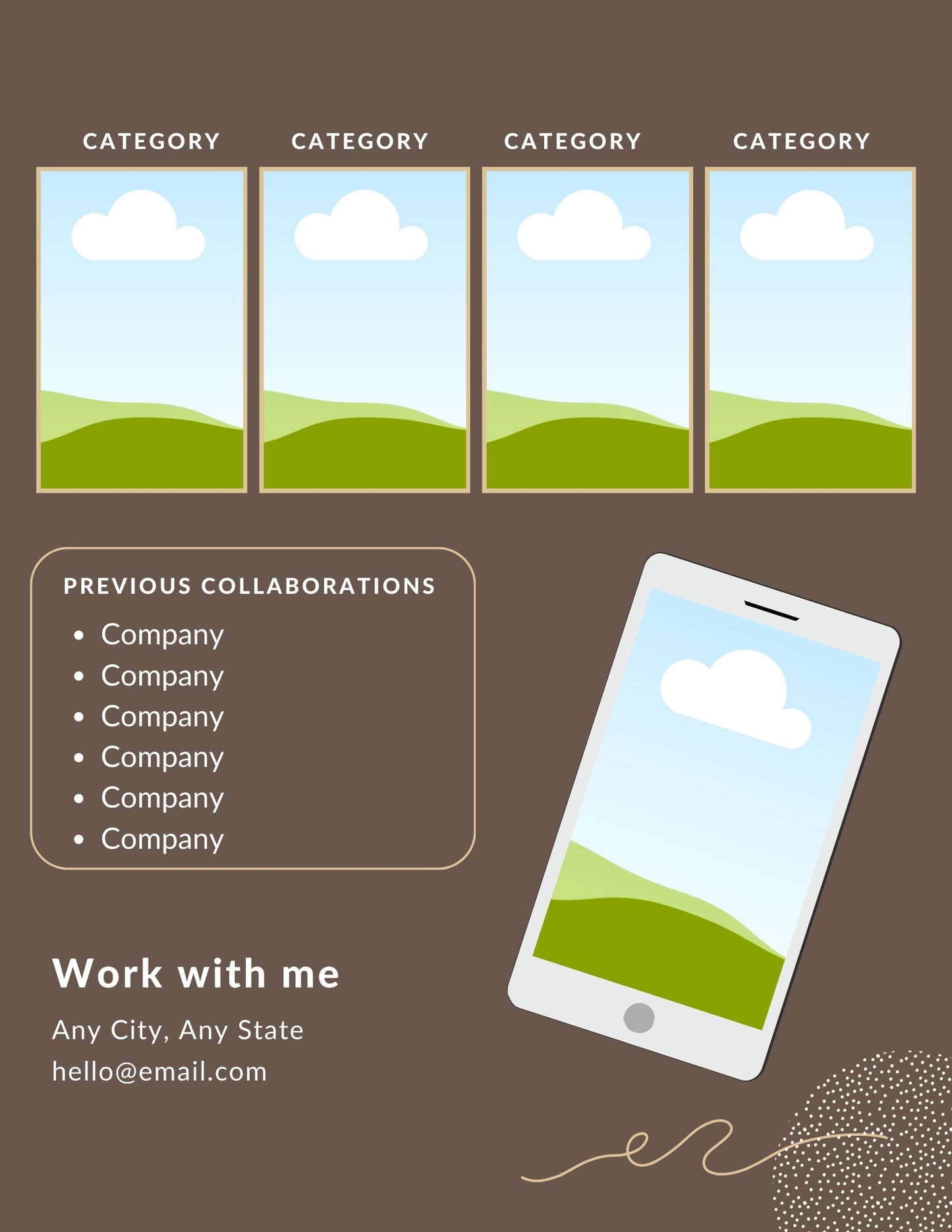 Brown Neutral Media Kit Template for Influencers (Canva Editable)