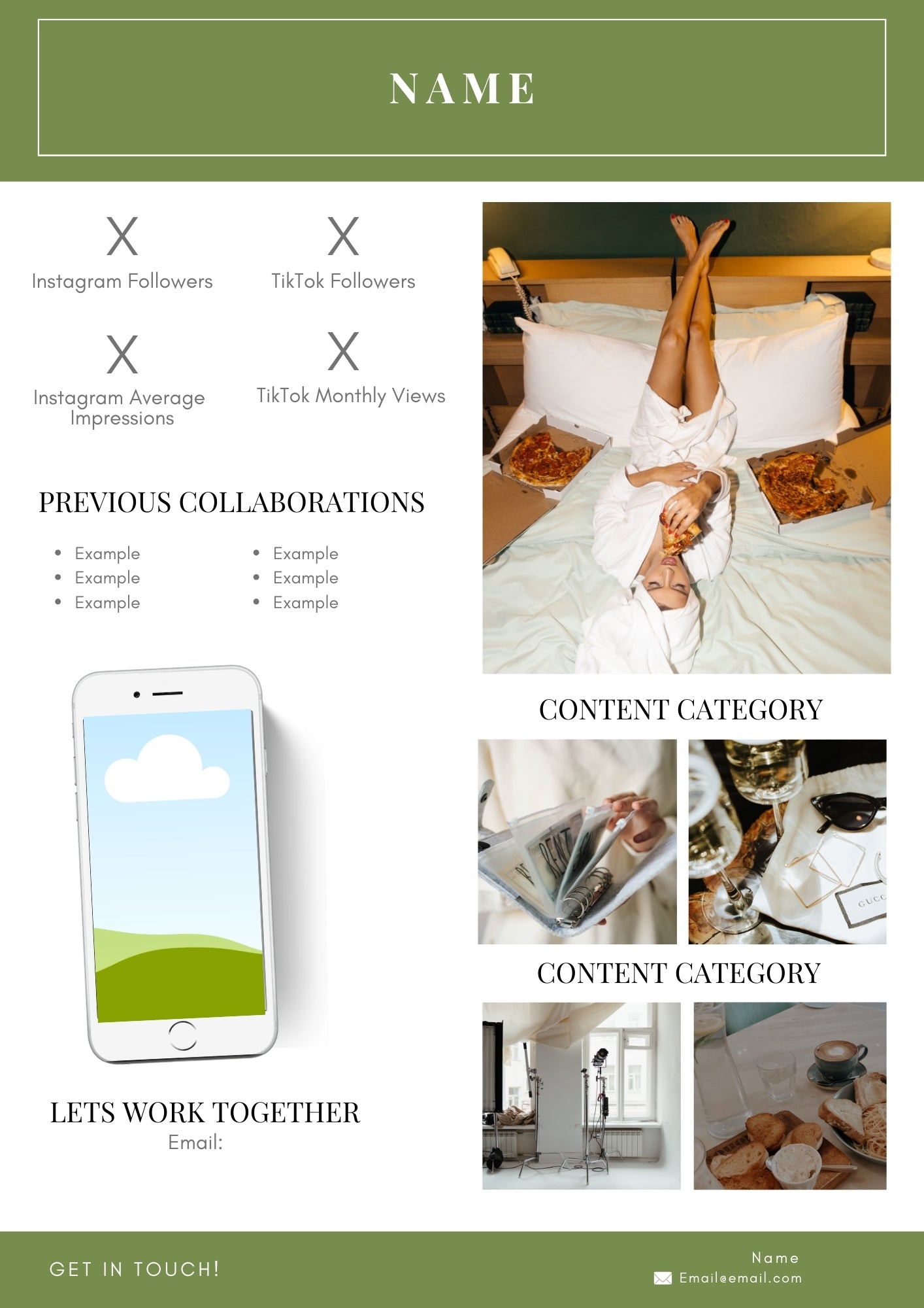 Classic Media Kit Template for Influencers (Canva Editable)