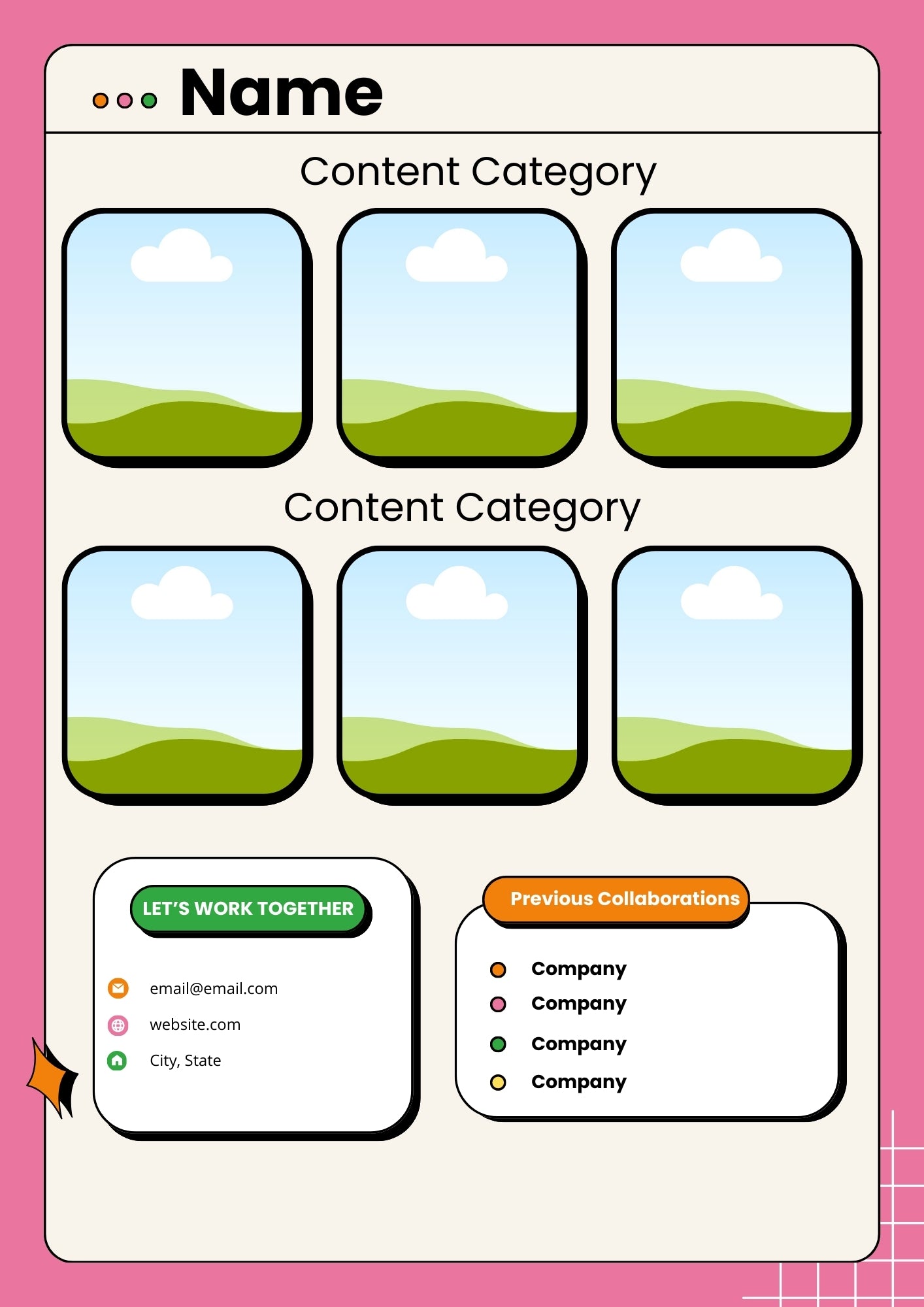 Bold Colorful Media Kit Template for Influencers (Canva Editable)